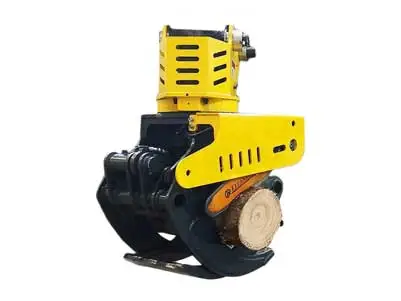 excavator grapple saw