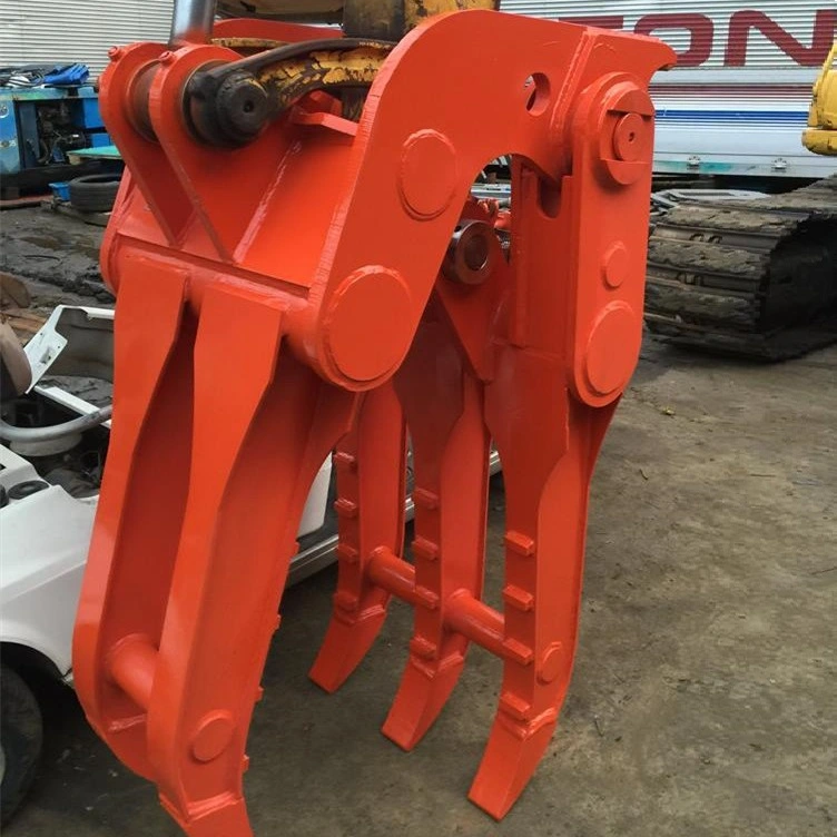 rotating log grapple for mini excavator