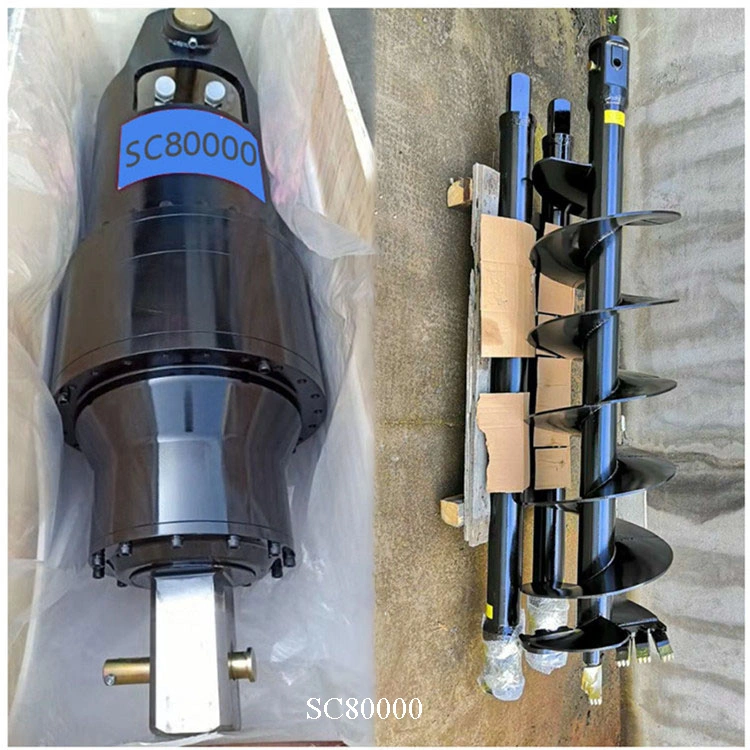 screw pile attachment for skid steer