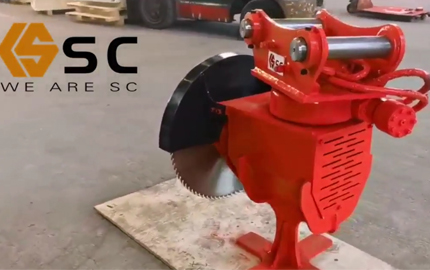 rotary rock saw for 12ton excavator