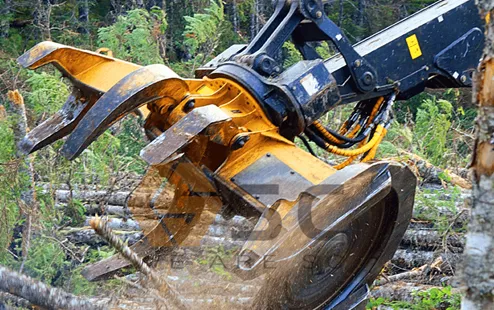 Boost your forestry productivity with a high-performance feller buncher head for excavators