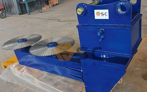 Efficient Land Clearing • Precision Pruning — SC Equipment Hydraulic Logging Saw / Tree Saw Attachment (Excavator Tree Saw)